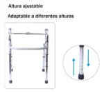 Andador Adulto Mayor Ajustable Plegable De Aluminio - Imagen 2