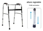 Andador De Acero Inoxidable Con Altura Ajustable - Imagen 2