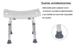 Taburete De Baño Ajustable Sin Respaldo - Imagen 2