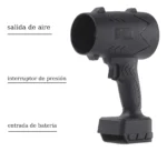 Soplador De Aire Inalámbrico 21v Con 2 Baterías Recargables - Imagen 3