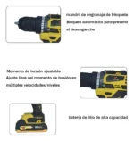 Taladro Inalámbrico 20v Con Batería Recargable Para Hogar - Imagen 2