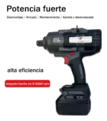 Llave De Impacto 21v, 1000nm + 2 Baterías Li-ion - Imagen 2