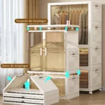 Mueble organizador plegable 4 niveles 65cm - Imagen 3