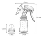 Extractor de Leche Manual Transparente 150 ML - Imagen 2
