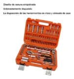 Juego De Dados Con Llave Y Carraca, 94 Piezas, Maletín - Imagen 2