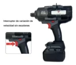 Llave De Impacto 21v, 1000nm + 2 Baterías Li-ion - Imagen 3