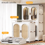 Armario Organizador 105 cm Plegable 4 Niveles - Imagen 3