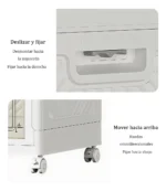 Mueble organizador plegable 4 niveles 70cm - Imagen 4