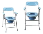 Silla Inodoro Plegable Con Tapa Y Respaldo - Imagen 5