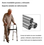 Andador De Acero Inoxidable Con Altura Ajustable - Imagen 4