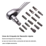 Juego De Dados Con Llave Y Carraca, 94 Piezas, Maletín - Imagen 4