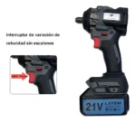 Llave De Impacto Sin Escobillas 21v, 700nm + 2 Baterías - Imagen 4
