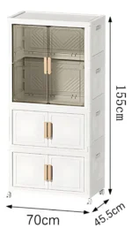 Mueble organizador plegable 4 niveles 70cm - Imagen 2