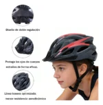 Casco MTB Para Bicicleta Con Luz De Advertencia - Imagen 4