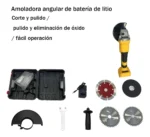 Amoladora Angular Inalámbrica + 2 Baterías + Discos - Imagen 3