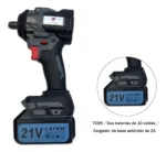 Llave De Impacto Sin Escobillas 21v, 700nm + 2 Baterías - Imagen 5