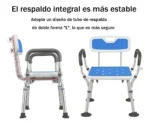 Silla De Baño Ajustable Con Respaldo Para Adulto Mayor - Imagen 5