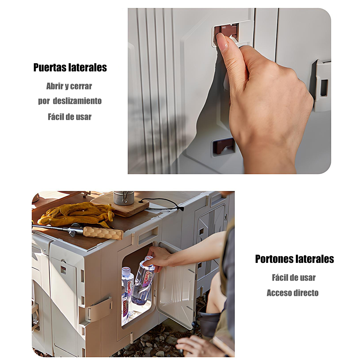 Trolley compacto con ruedas giratorias 360°