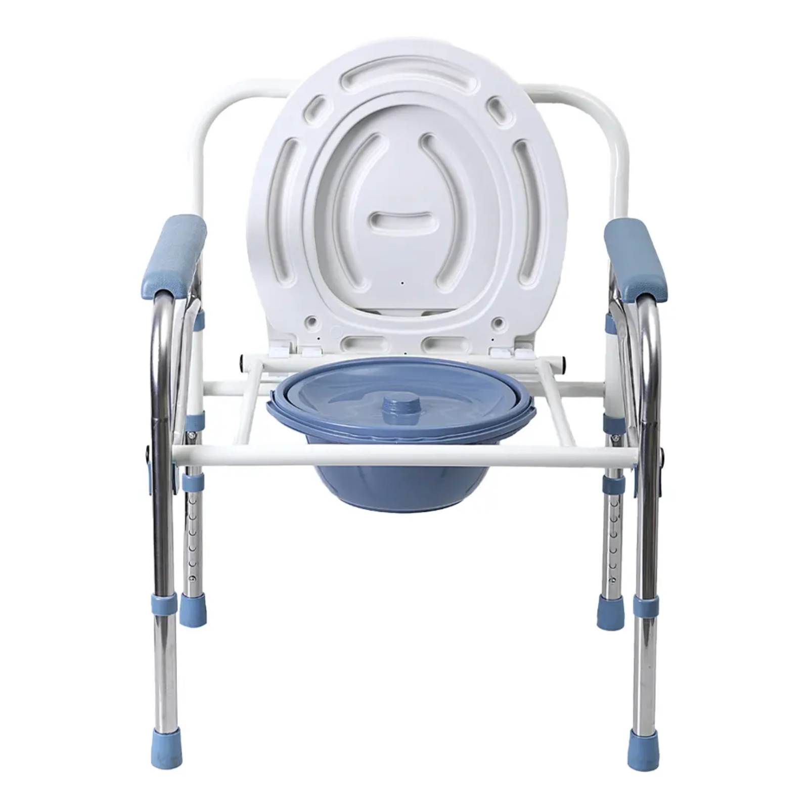 Untitled design - 2026-05-06T131208.993 Silla Sanitaria Plegable De Acero Inoxidable Ajustable - Imagen 1