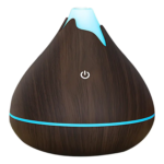 Humidificador Difusor Volcán Símil Madera Luz Led