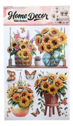 Panel Decorativo Sticker Mural Flores 3d Decoración Interior - Imagen 3