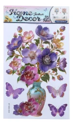 Panel Decorativo Sticker Mural Flores 3d Decoración Interior - Imagen 7