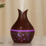 Humidificador Difusor Ultrasónico Madera Luz Led Noche - Imagen 2