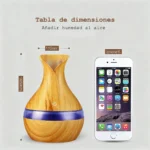 Humidificador Ultrasónico De Madera Con Aromaterapia - Imagen 2