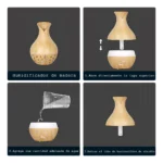 Humidificador Difusor Aromas Madera Luz Led Ciervo - Imagen 2