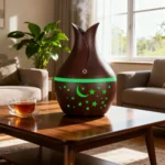 Humidificador Difusor Ultrasónico Madera Luz Led Noche - Imagen 3