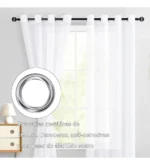 Cortina Voile Semitransparente 140x230 Cm 1 Panel - Imagen 5