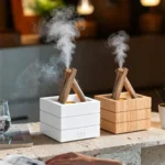 Humidificador Con Luz Led, Diseño Madera Y Temporizador - Imagen 3