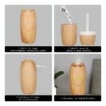 Humidificador Ultrasónico Madera Con Luz Led - Imagen 3