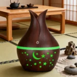 Humidificador Difusor Ultrasónico Madera Luz Led Noche - Imagen 5