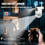 Camara Seguridad Wifi Exterior Doble Lente 4mp 360° Audio - Imagen 4