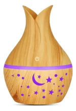 Humidificador Difusor Ultrasónico Madera Luz Led Noche - Imagen 6