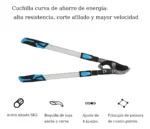 Tijera Corta Ramas Telescópica Reforzada Cabeza Tiburón - Imagen 5