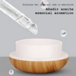 Humidificador Difusor Volcán Símil Madera Luz Led - Imagen 4