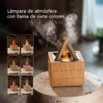 Humidificador Con Luz Led, Diseño Madera Y Temporizador - Imagen 5