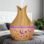 Humidificador Difusor Ultrasónico Madera Luz Led Noche - Imagen 4