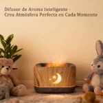 Humidificador Ultrasónico Efecto Madera Con Led Y Temporizador - Imagen 7