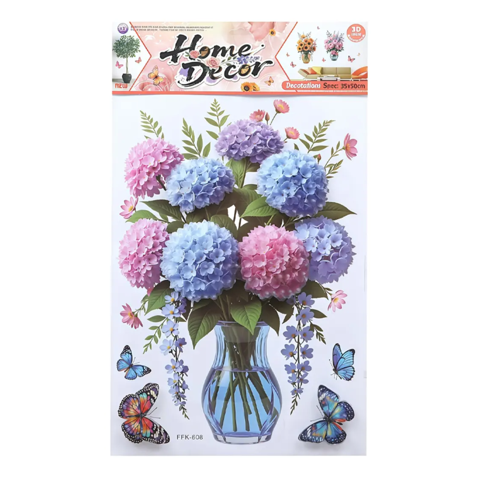 Untitled design - 2026-05-06T125409.964 Panel Decorativo Sticker Mural Flores 3d Decoración Interior - Imagen 1
