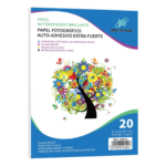Papel Fotográfico Autoadhesivo Brillante A4 135g 20 Hojas