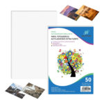 Papel Fotográfico Autoadhesivo Brillante A4 135g 50 Hojas