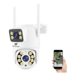 Camara Seguridad Wifi Exterior Doble Lente 4mp 360° Audio
