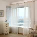 Cortina Velo Translúcida Blanca 140x230 Cm 1 Paño
