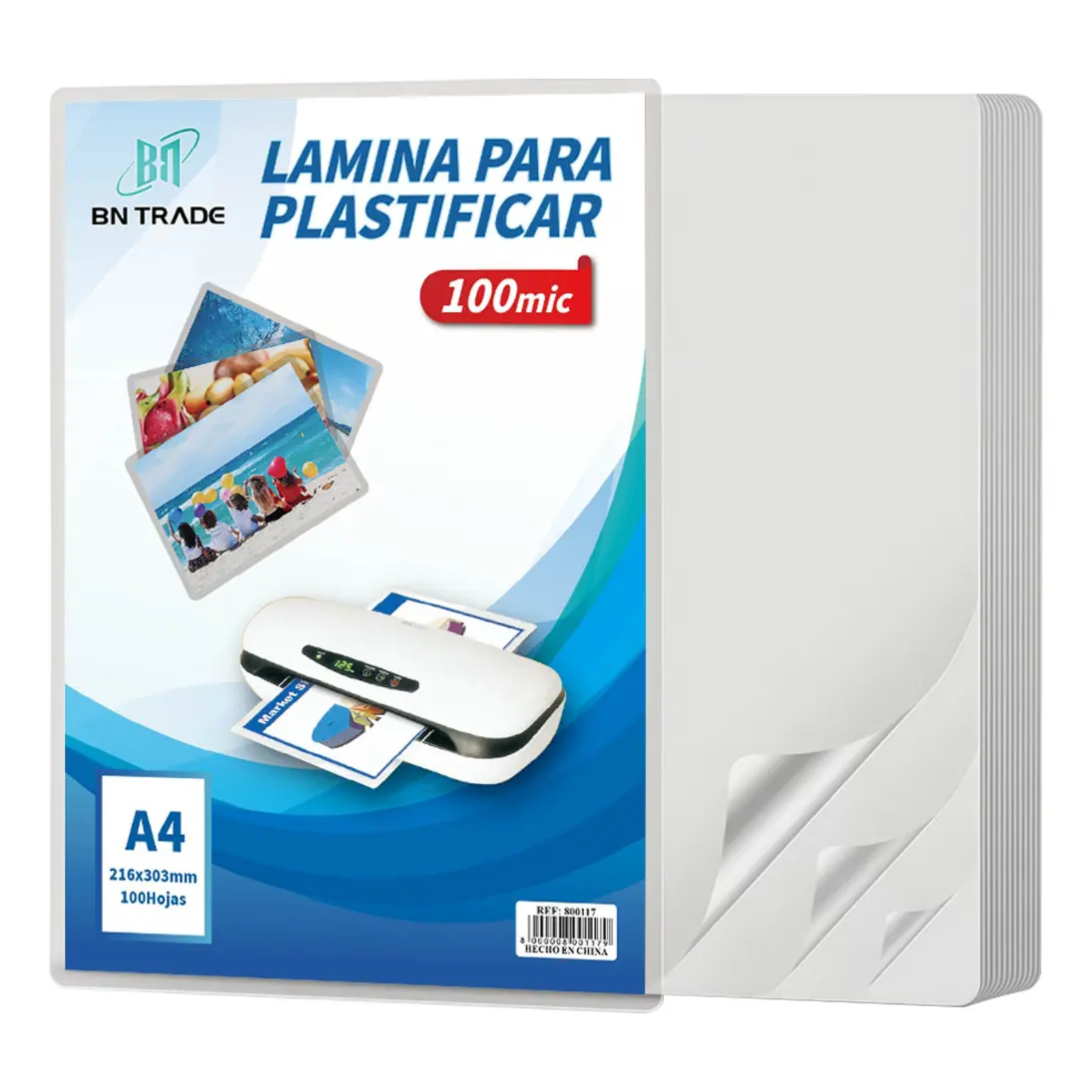 Untitled design (98) Laminas para plastificar A4 216x303mm 100 mic 100 hojas - Imagen 1